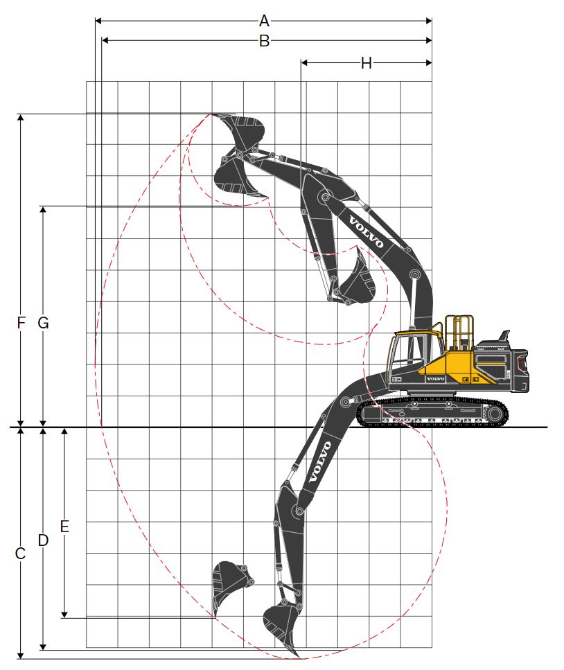 Gravemaskin belter diesel 28,1-33,0 tonn